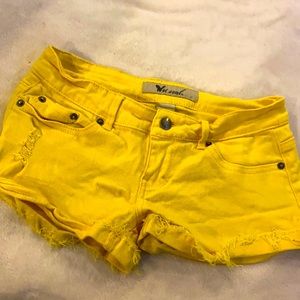 Yellow Jean shorts